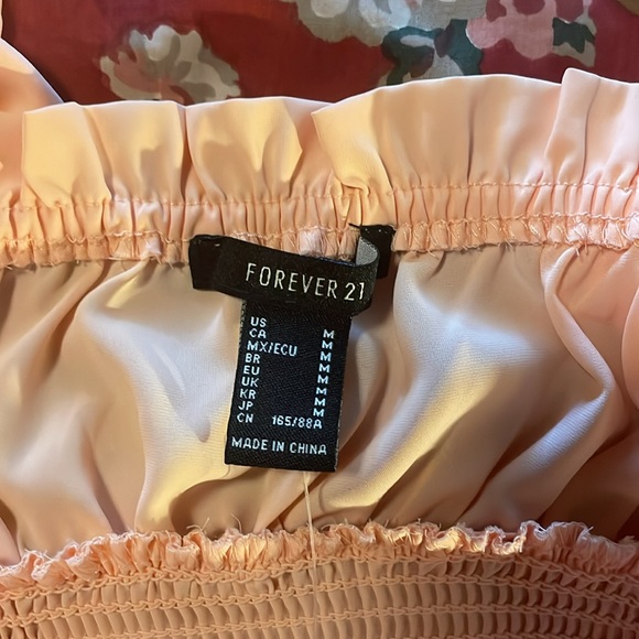 Peach Bow Tie Strap Crop Top, NWT - Picture 3 of 7